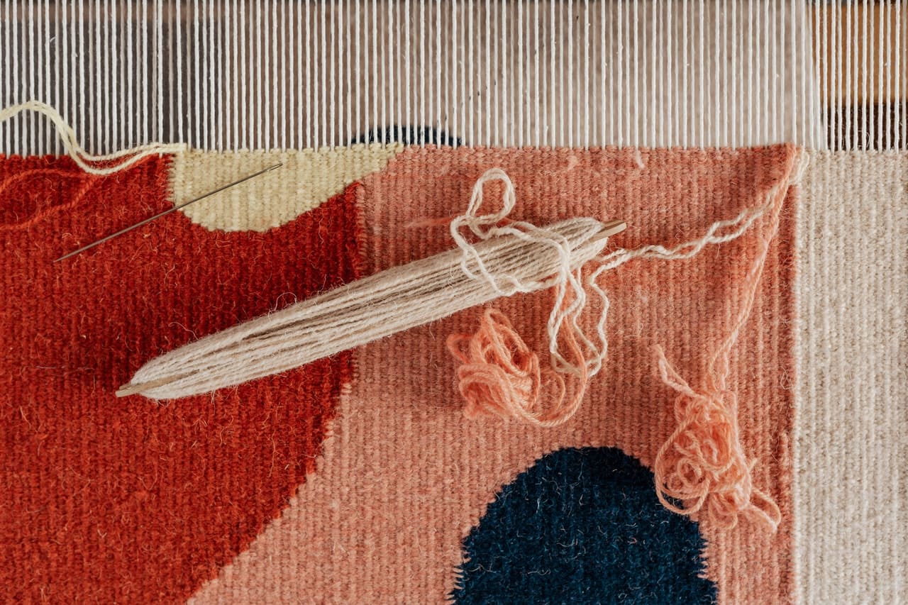 alfombra de lana casera